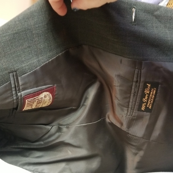 BROWN 100% Wool Two Button Single Breasted Sport Coat/Jacket - Marco Carelli 42R - Picture 12 of 14